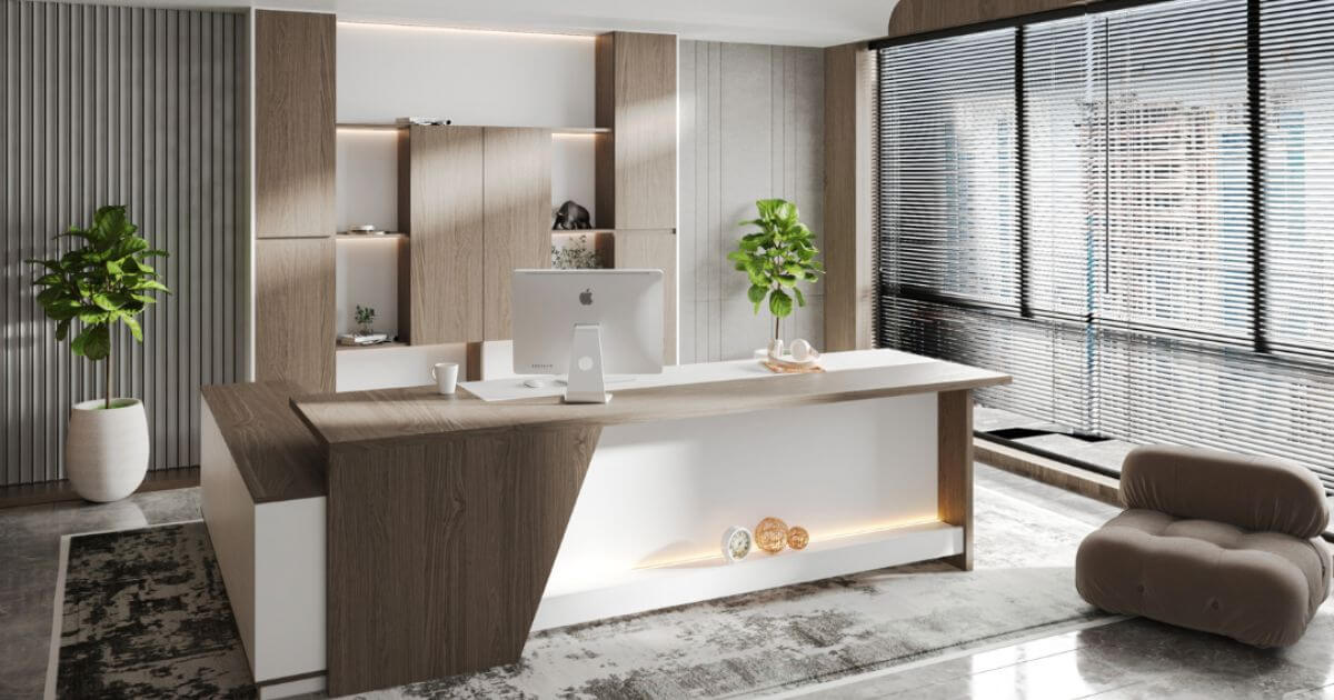 Thiết kế phòng giám đốc 20m2 công nghiệp