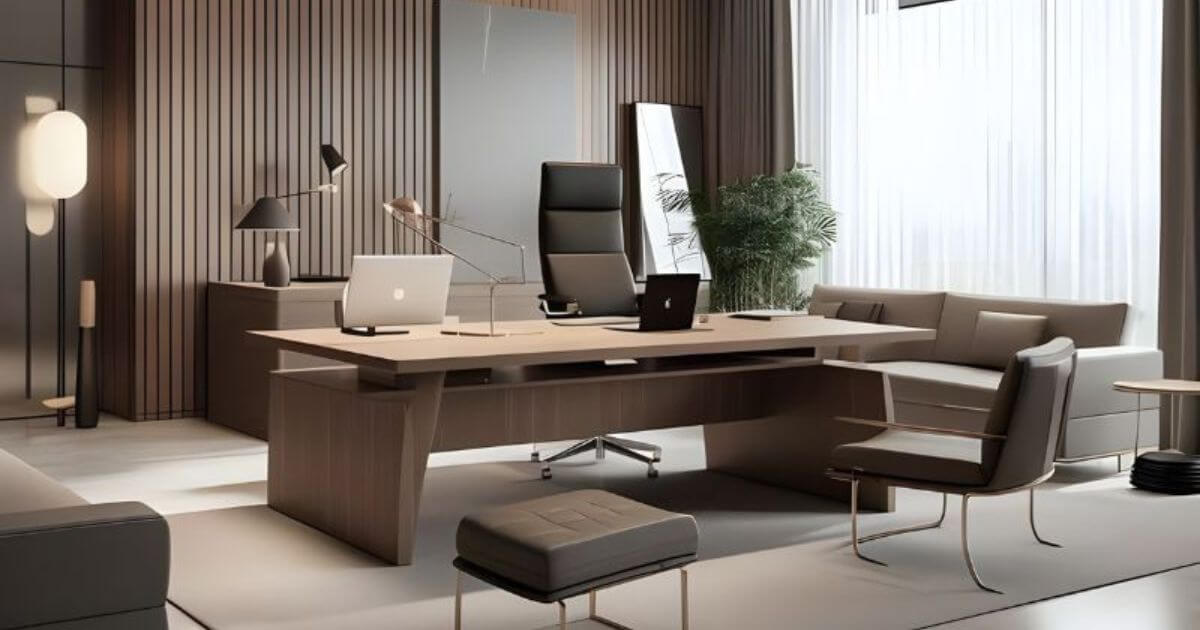 Thiết kế phòng giám đốc 20m3 hiện đại tối giản