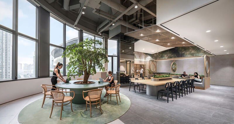 mẫu thiết kế nội thất văn phòng mở