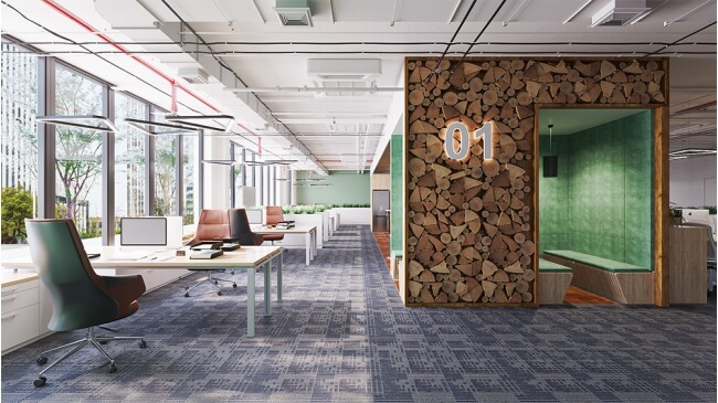 mẫu thiết kế nội thất văn phòng thân thiện