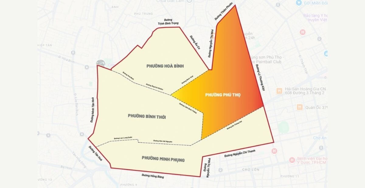 Báo giá cho thuê văn phòng phường Phú Thọ ưu đãi 2025