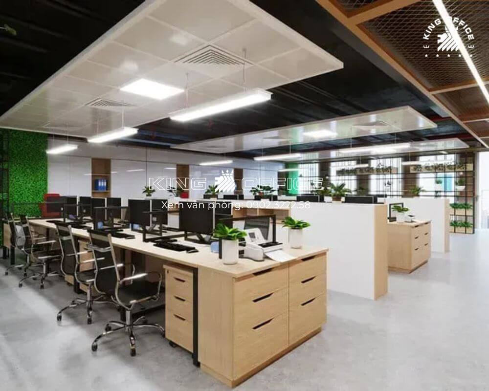 mẫu văn phòng nhỏ đẹp xanh