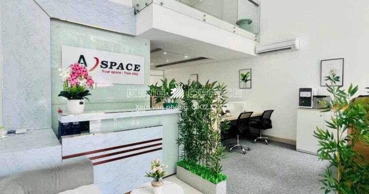 Sảnh lễ tân văn phòng A Space Office Quận 7
