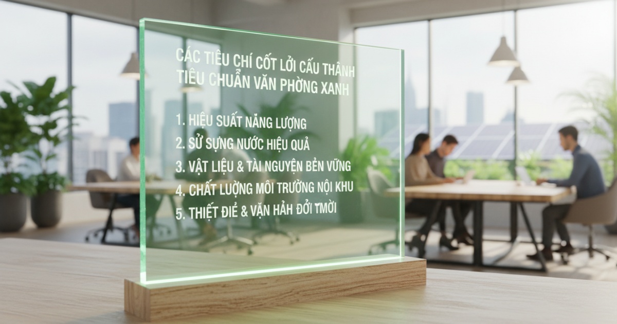 Các tiêu chí cốt lõi cấu thành tiêu chuẩn văn phòng xanh