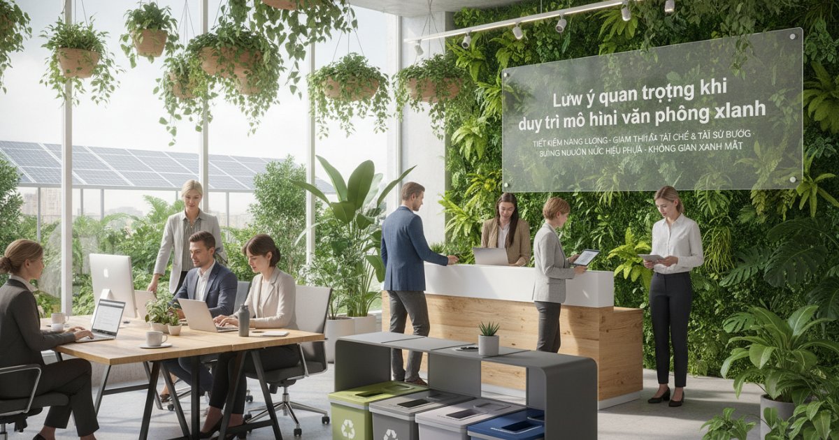 Lưu ý quan trọng khi duy trì mô hình văn phòng xanh