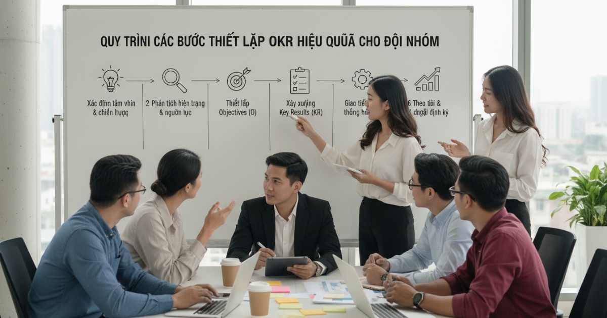 Quy trình các bước thiết lập OKR hiệu quả cho đội nhóm