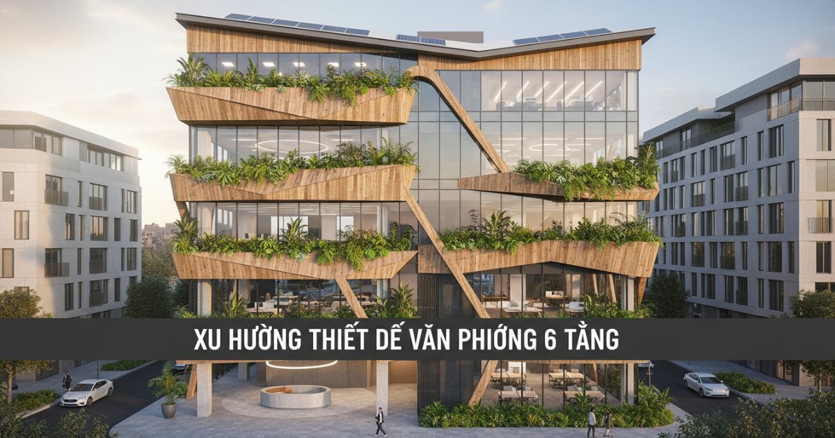 Xu hướng thiết kế văn phòng 6 tầng được ưa chuộng nhất
