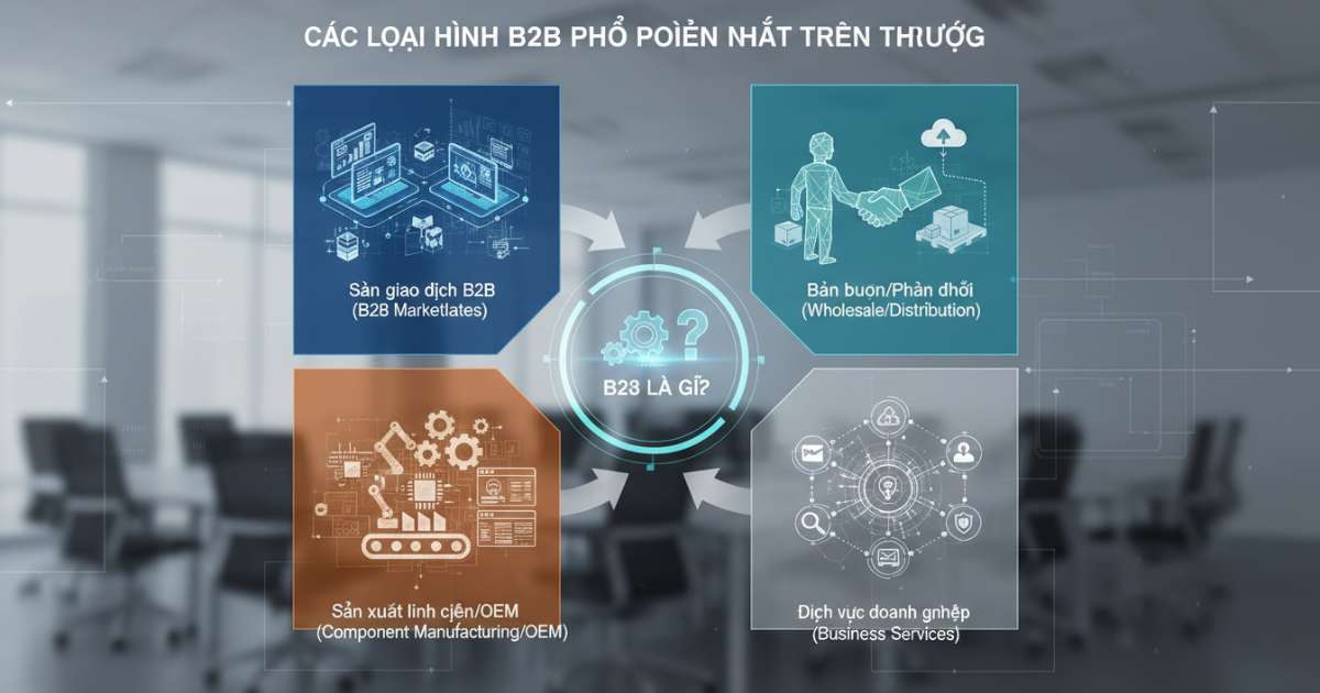 Các loại hình b2b phổ biến nhất trên thị trường
