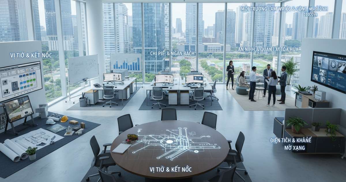 Các tiêu chí quan trọng khi tìm thuê văn phòng diện tích 400m2