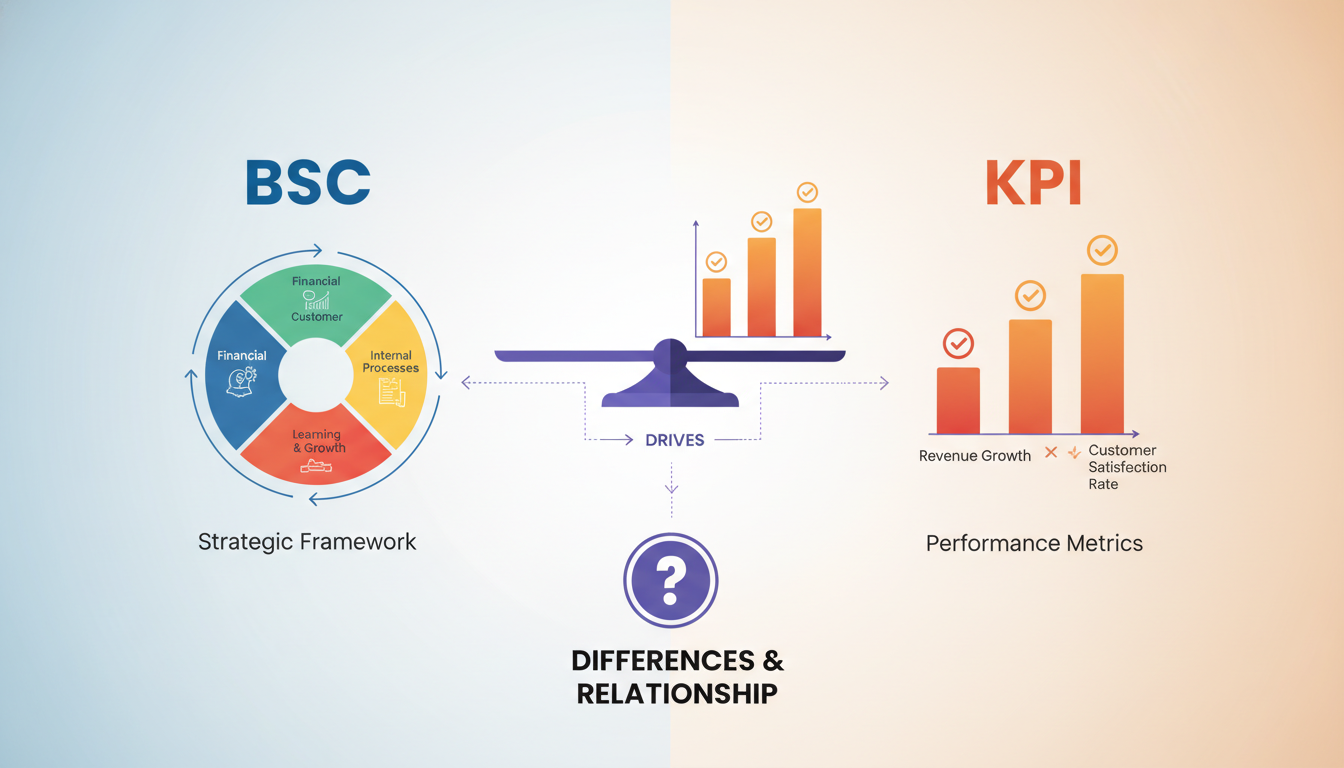 So sánh BSC và KPI: Điểm khác biệt và mối quan hệ So sánh BSC và KPI: Điểm khác biệt và mối quan hệ