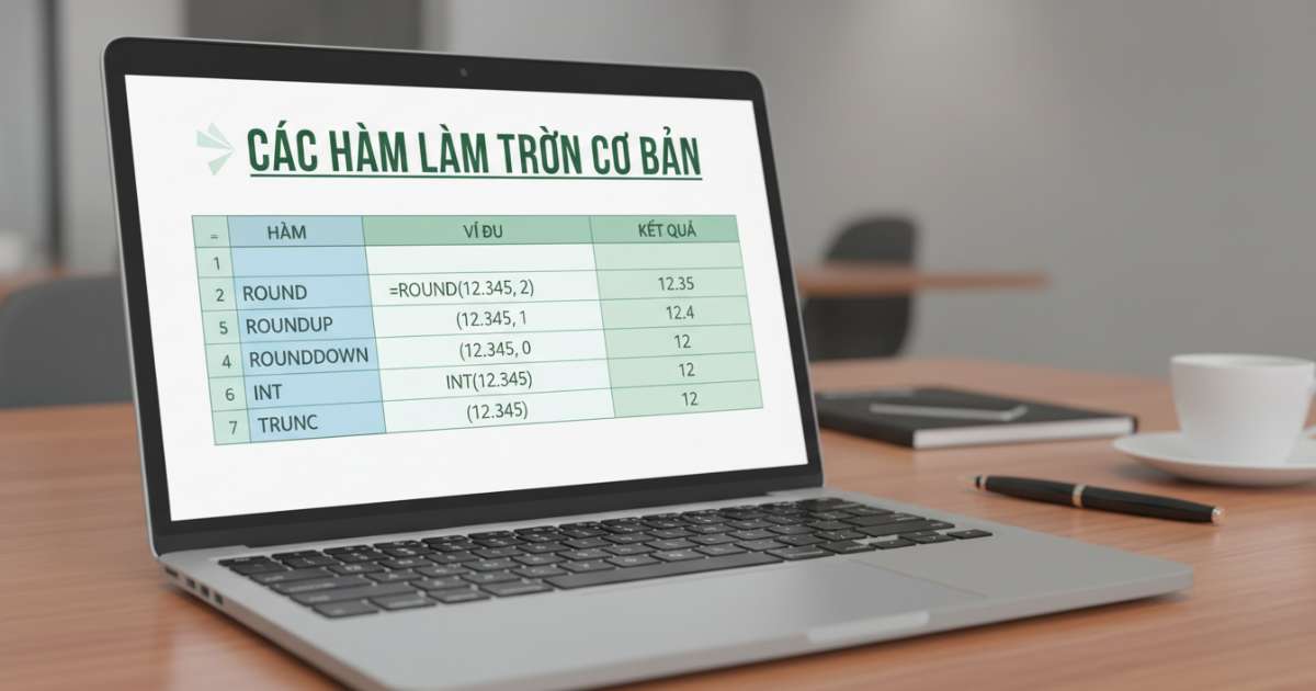 Các hàm làm tròn cơ bản và phổ biến nhất trong Excel