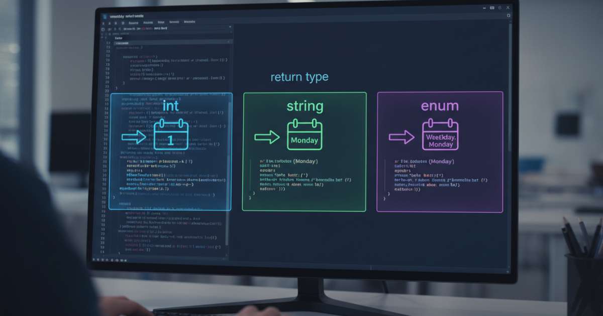 Các tùy chọn của tham số return type trong hàm weekday