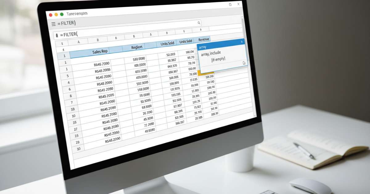 Cách dùng hàm FILTER để lọc dữ liệu cơ bản