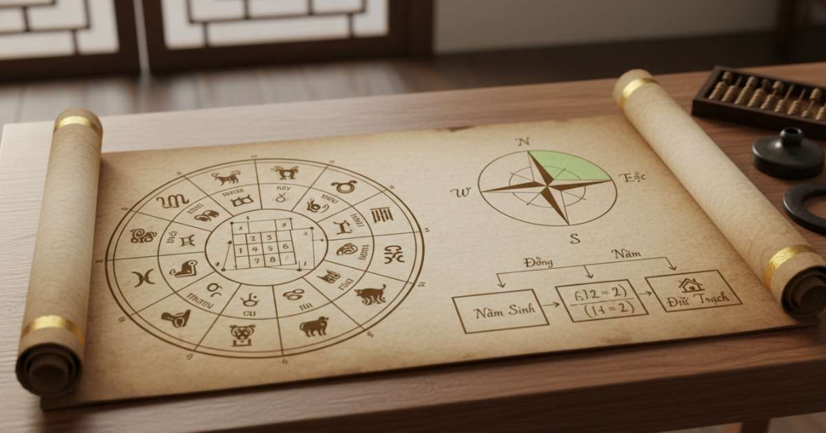 Cách tính cung mệnh xác định Đông Tứ Trạch đơn giản nhất