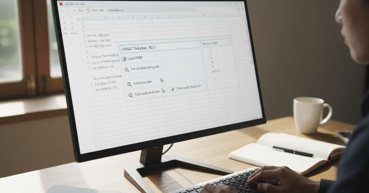 Hướng dẫn cách dùng hàm FIND qua các ví dụ thực tế
