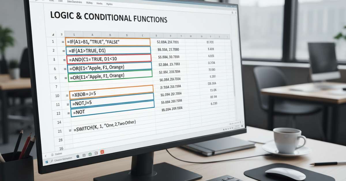 Các hàm trong excel thuộc nhóm logic và điều kiện