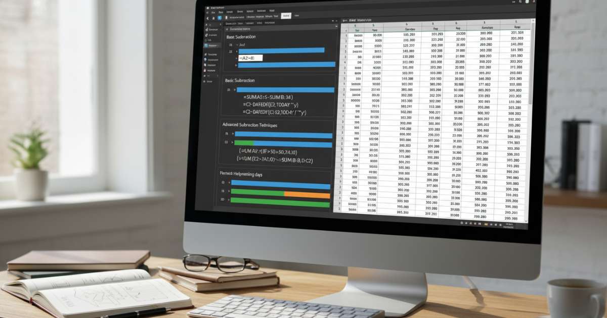 Các phương pháp thực hiện phép trừ trong excel nâng cao