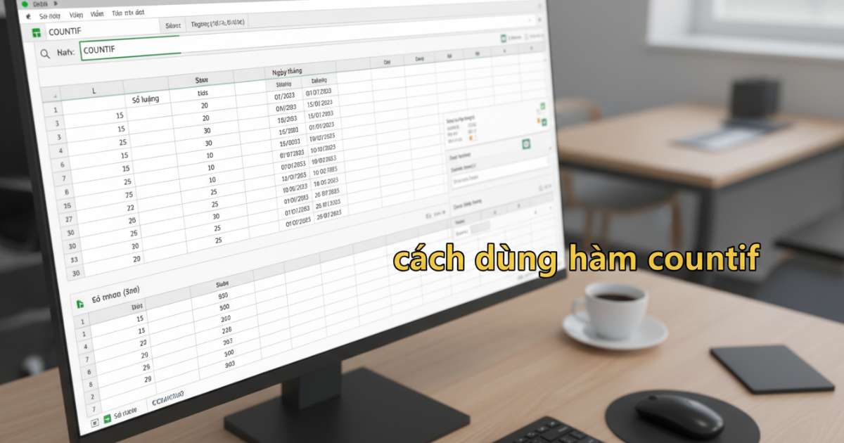 Cách dùng hàm countif cho dữ liệu dạng số và ngày tháng