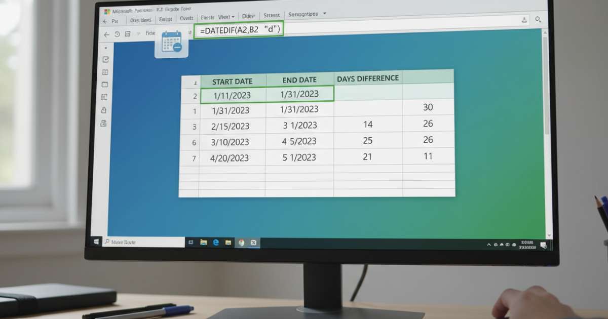 Cách dùng hàm trừ ngày tháng trong excel chính xác
