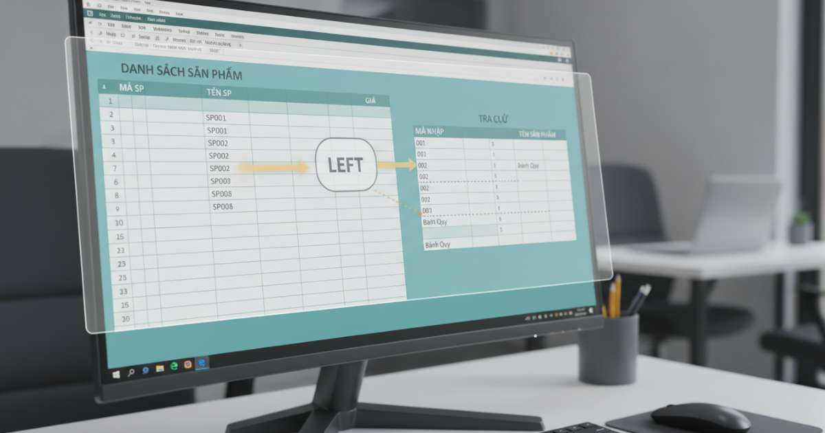 Cách sử dụng hàm vlookup left để tìm kiếm dữ liệu