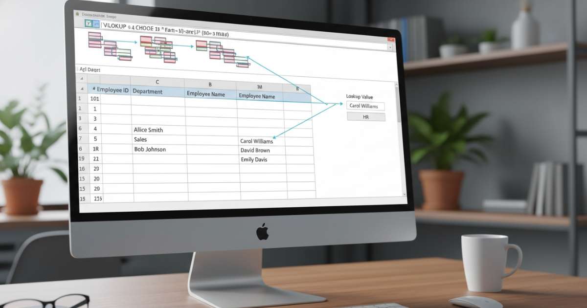 Cách thực hiện hàm vlookup ngược kết hợp hàm CHOOSE