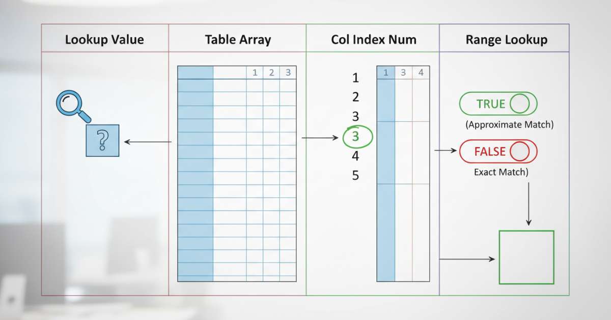 Cấu trúc chi tiết của hàm vlookup theo cột