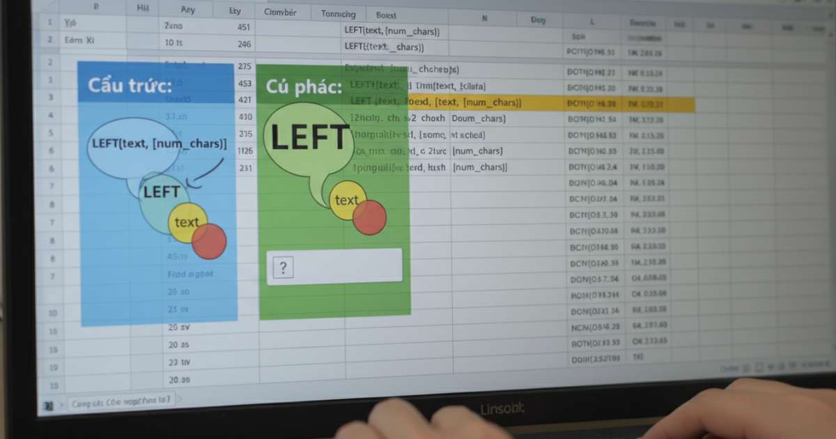 Cấu trúc và cú pháp của hàm LEFT trong Excel