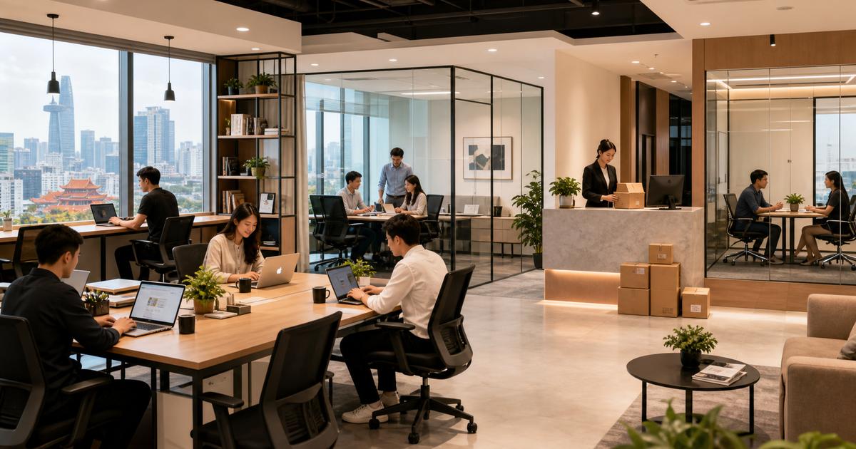 cho thuê văn phòng Startup hình minh họa