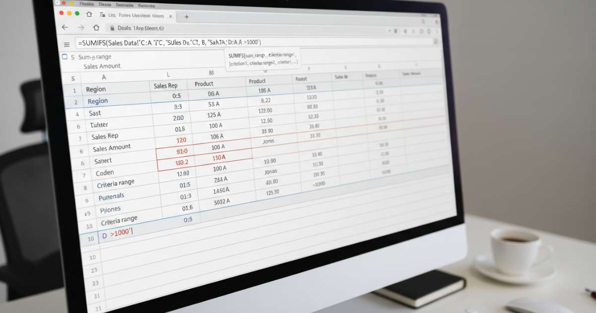 Cú pháp chi tiết của hàm sumifs trong google sheet