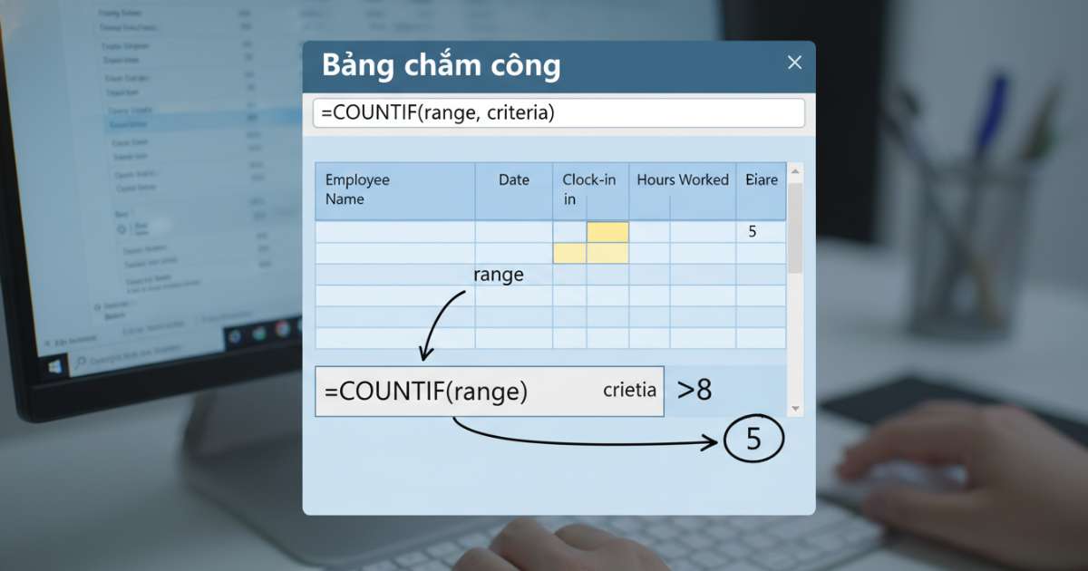 Cú pháp cơ bản và ý nghĩa các thành phần của hàm countif trong excel