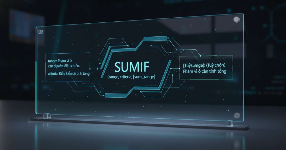 Cú pháp hàm sumif và giải thích chi tiết các tham số