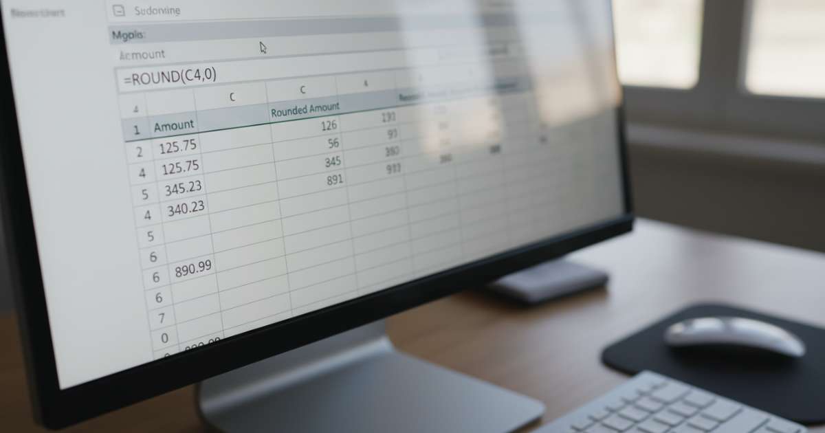 hàm làm tròn số tiền trong excel