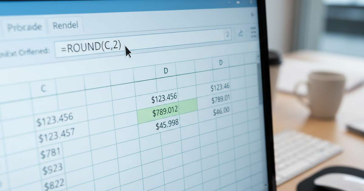 hàm làm tròn số tiền trong excel
