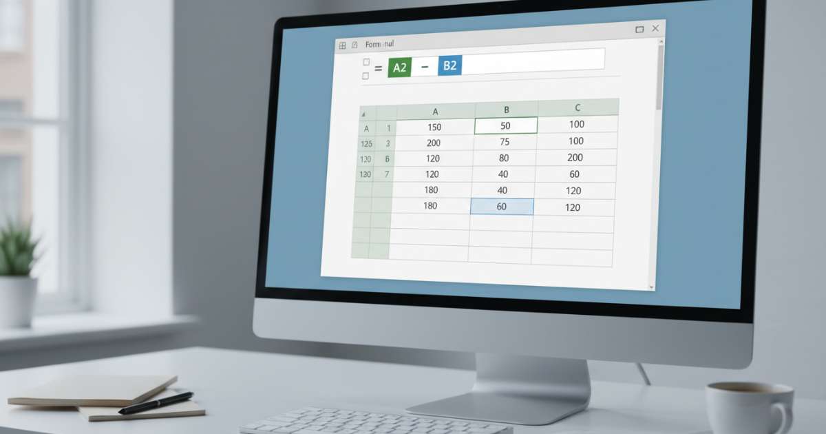 hàm trừ 2 cột trong Excel