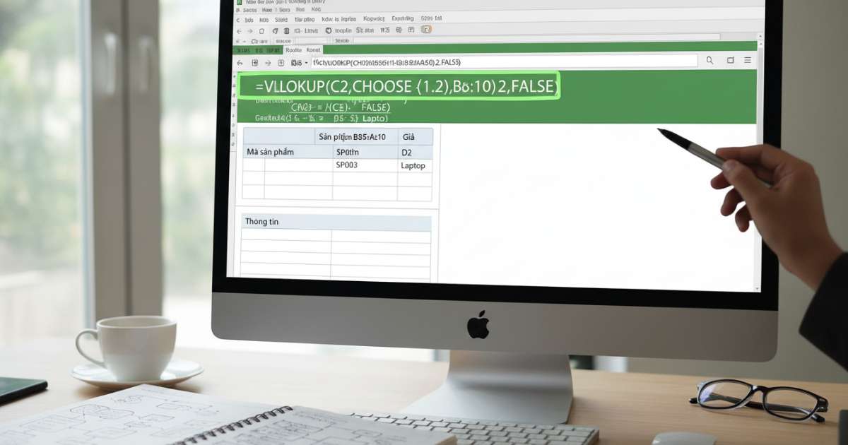 Hướng dẫn chi tiết cách dùng hàm vlookup và choose để dò tìm ngược