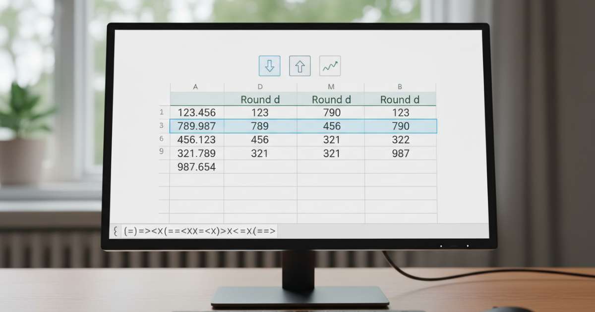 làm tròn số trong excel