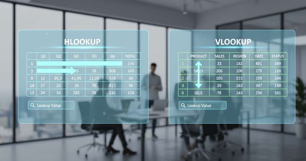Phân biệt hàm hlookup và vlookup khi xử lý dữ liệu