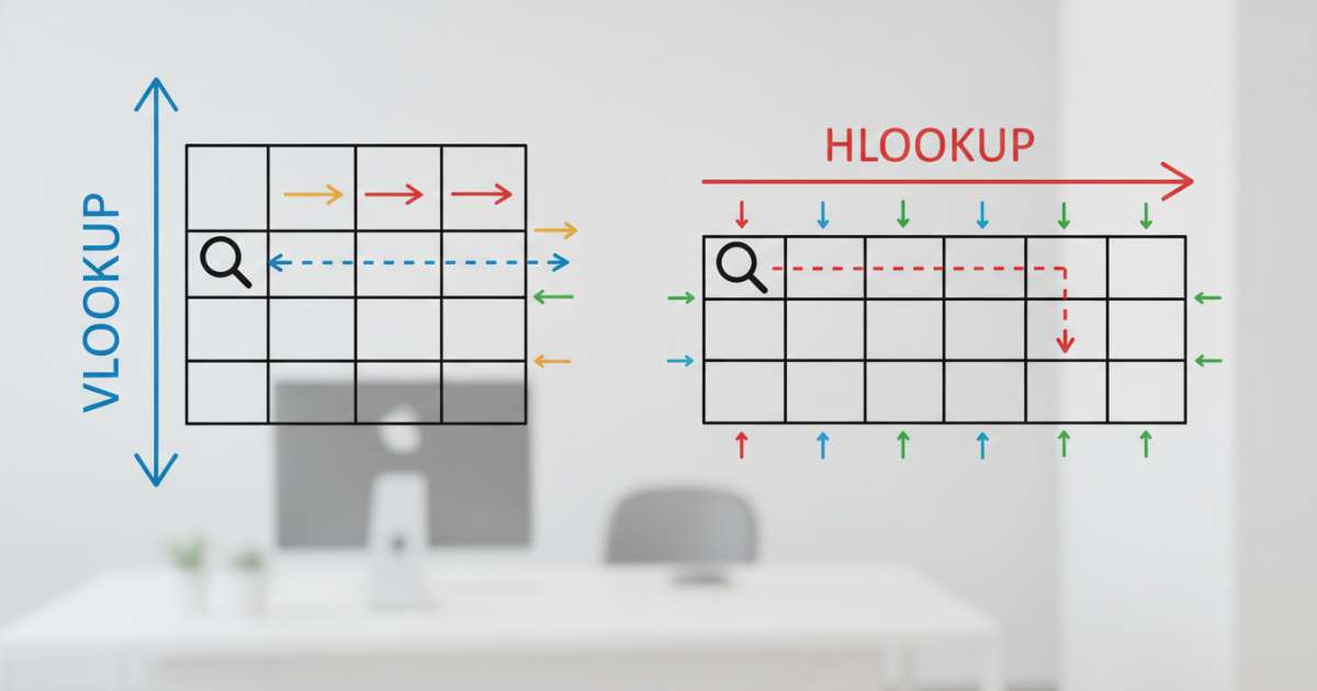 Phân biệt hàm vlookup và hàm hlookup theo hàng