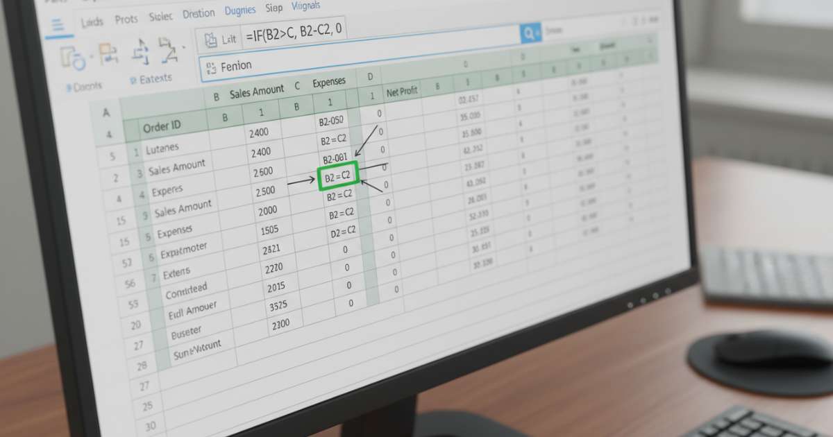 Phép trừ Excel theo cột khi có điều kiện cụ thể