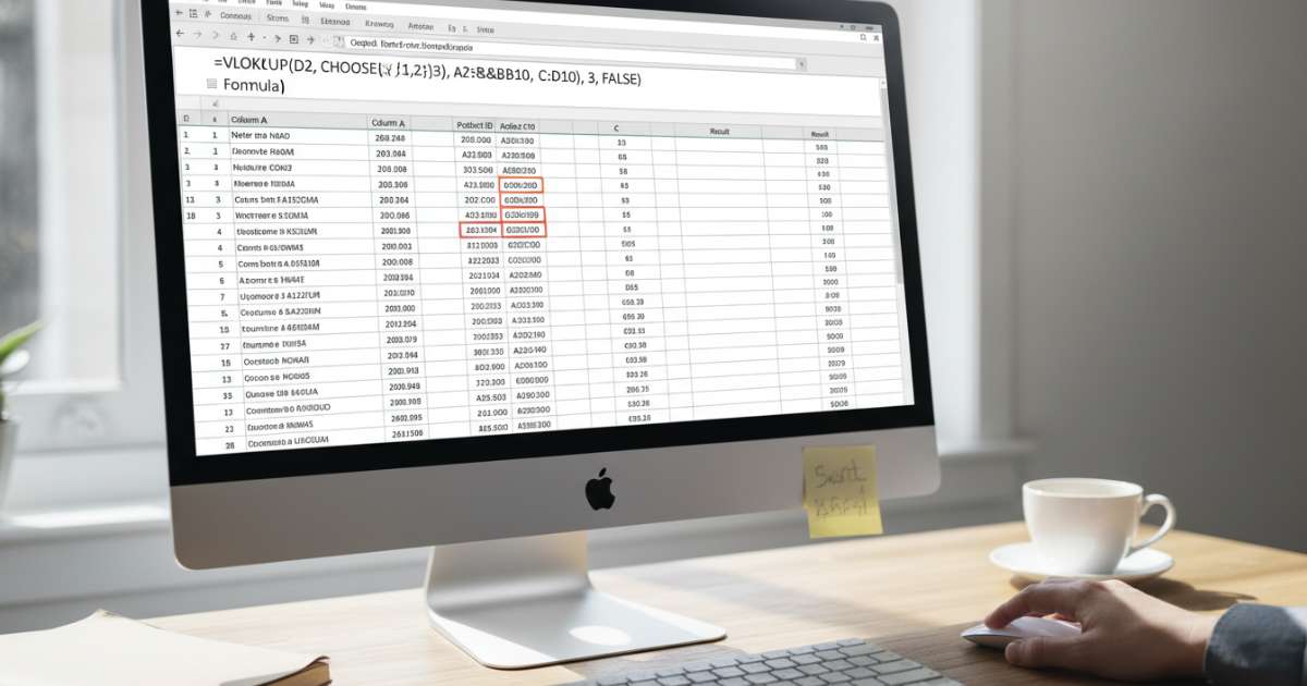 Phương pháp sử dụng hàm vlookup kết hợp hàm choose