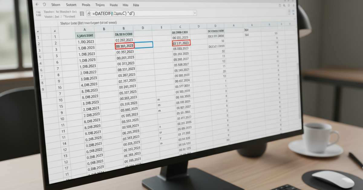 Sử dụng hàm DATEDIF để trừ ngày tháng trong Excel chính xác