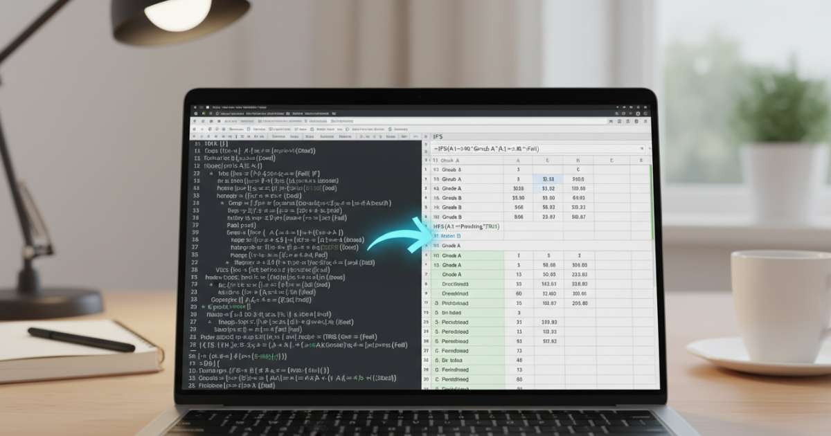 Sử dụng hàm IFS để tối ưu hóa hàm if nhiều điều kiện trong google sheet