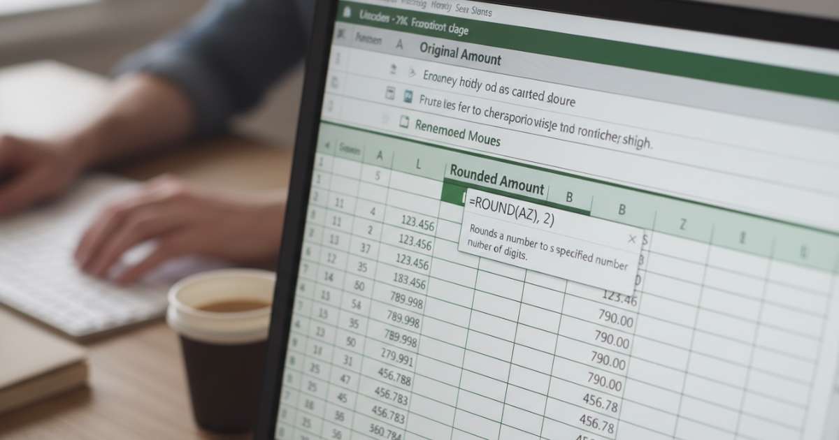 Sử dụng hàm ROUND để làm tròn số tiền trong excel theo quy tắc toán học