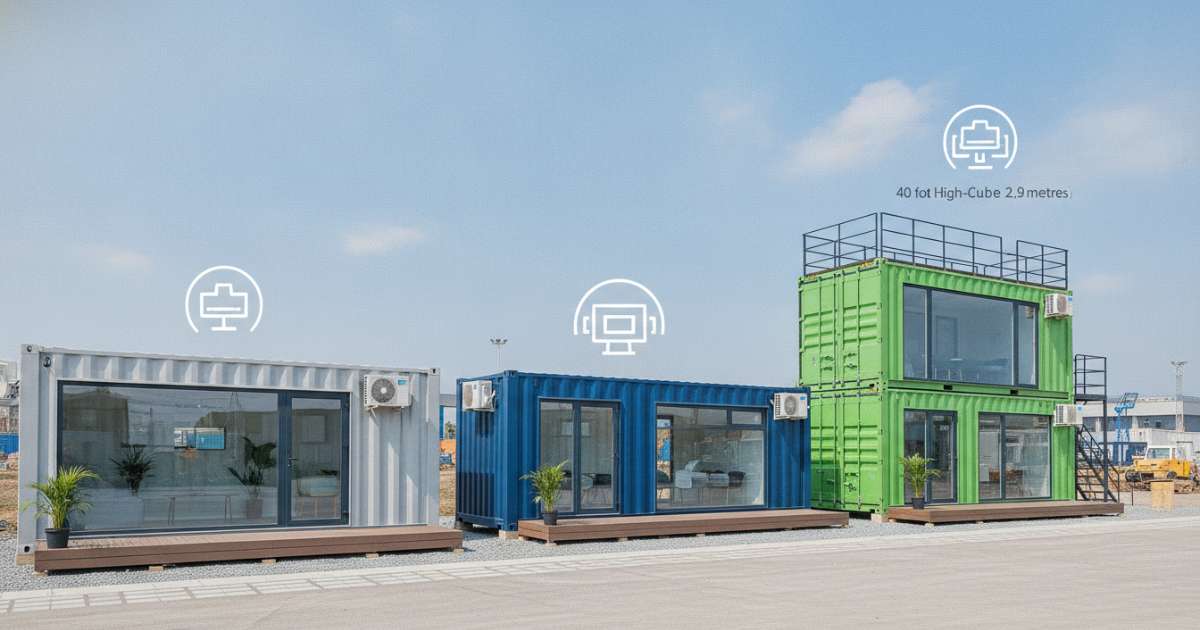 Các loại kích thước phổ biến khi mua container văn phòng hiện nay