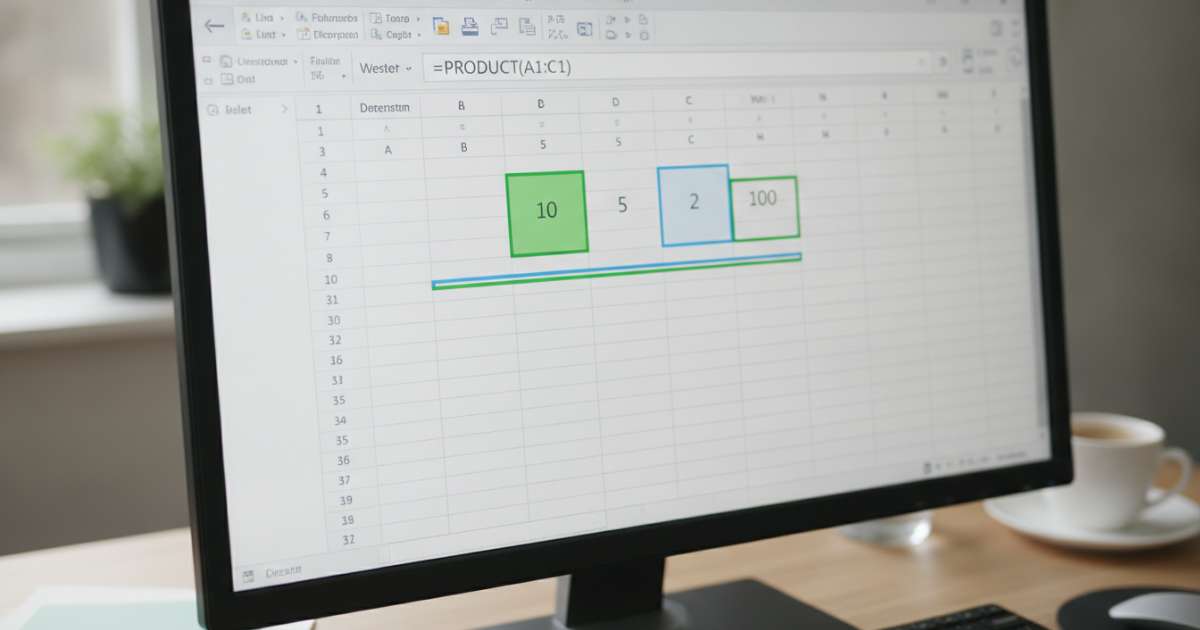 Cách dùng hàm nhân trong excel bằng hàm PRODUCT