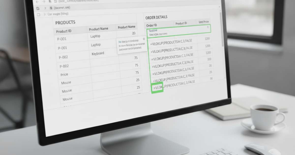 Cách sử dụng hàm vlookup trong google sheet cơ bản