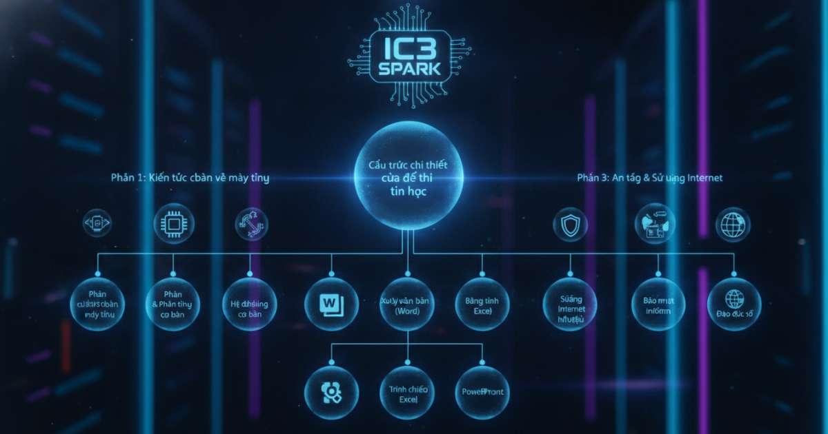 Cấu trúc chi tiết của đề thi tin học ic3 spark
