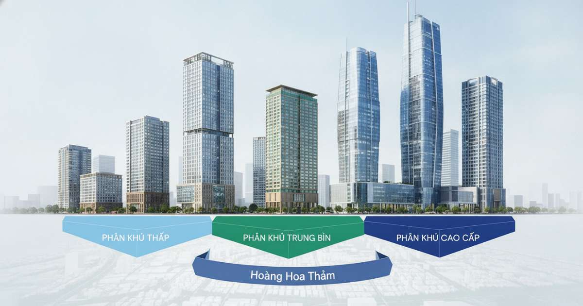 Phân khúc giá thuê tại các cao ốc văn phòng hoàng hoa thám