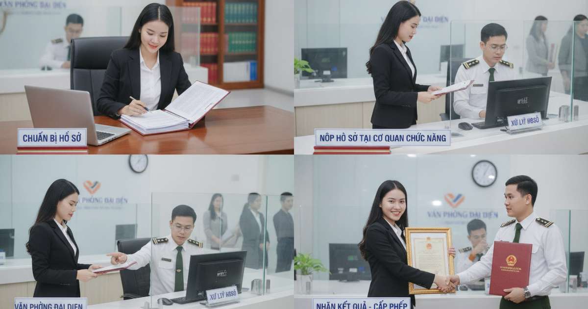 Quy trình thực hiện thủ tục mở văn phòng đại diện tại cơ quan chức năng