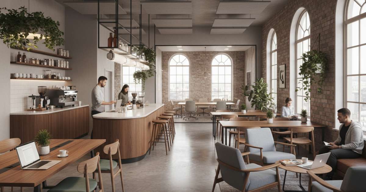 thiết kế quán cafe văn phòng